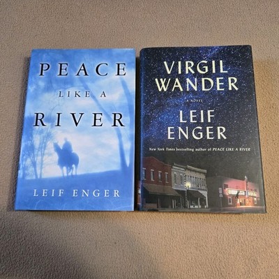 Leif Enger 1st Edition HC/DJ Lot, 1 SIGNED, Peace Like a River, Virgil Wander