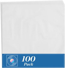 Claev 100 anti Static Inner Record Sleeves for Vinyl LP Records - 12 Inch, Squar