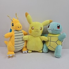 Pokemon Lot of 3 Plush 8" Charizard Pikachu Squirtle WCT 2021