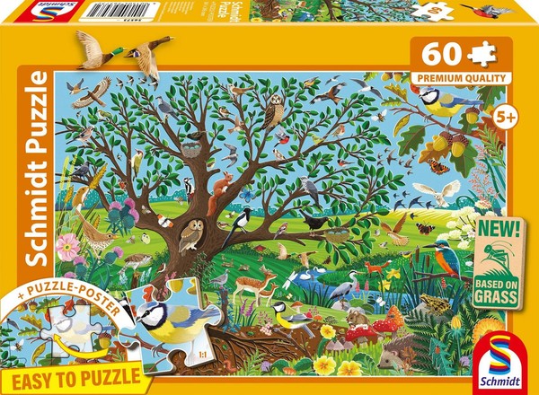 Tiere Im Garten | Kinderpuzzle Graspappe Standard 60 Teile | Spiel | 56573-image