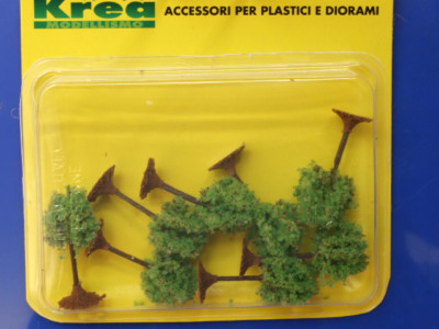 Ibertren Escala N Alberi Per Modellismo Verdi Con Fiori Rossi 6 Pz. H.cm. 6,5 HO - 1:87 Cuadro Aluminio - Foto 10