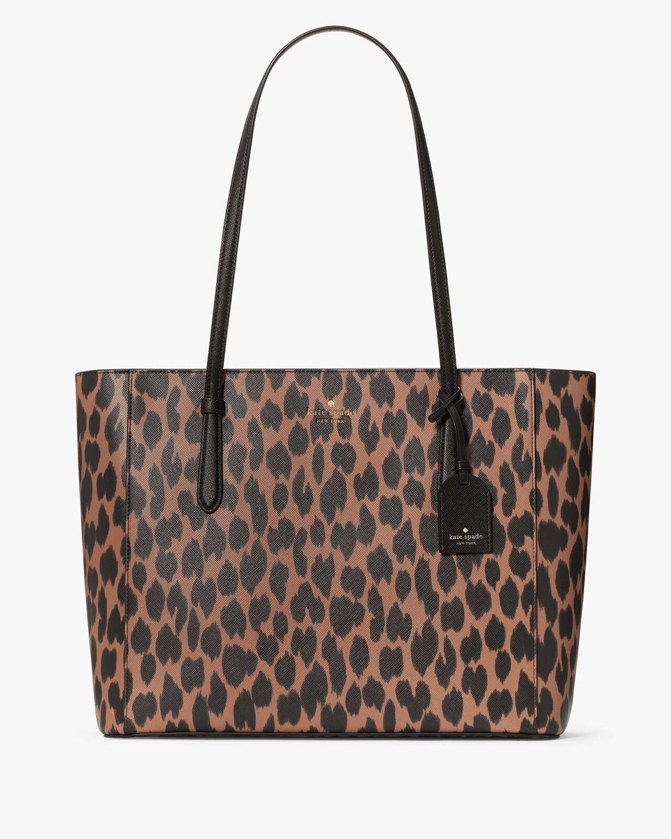 Kate Spade Schuyler Leopard Tote Cheetah KE723 Leopardo Animal