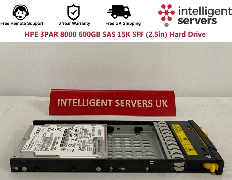 HPE 3PAR 8000 K2P98B 600GB SAS 15K SFF (2.5in) Hard Drive - Image 3 of 4