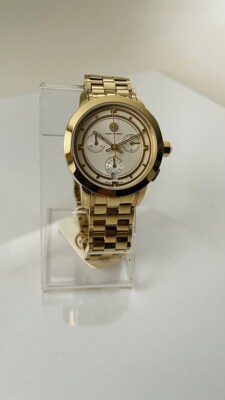 Tory Burch TRB1000 Women's Sunray Ivory Dial Chronograph Date Gold
