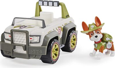 Paw Patrol Tracker s Jungle Cruiser Fahrzeug mit Sammelfigur, für Kinder Ag