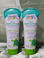 LOT OF 2 8 OZ GENTLE STEPS DAILY BABY LOTION WITH COLLOIDAL OATMEAL NEW SEALED