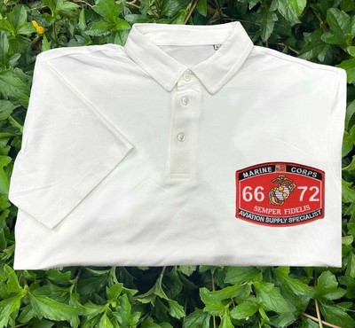 6672 aviation supply specialist mos embroidered patch polo shirt