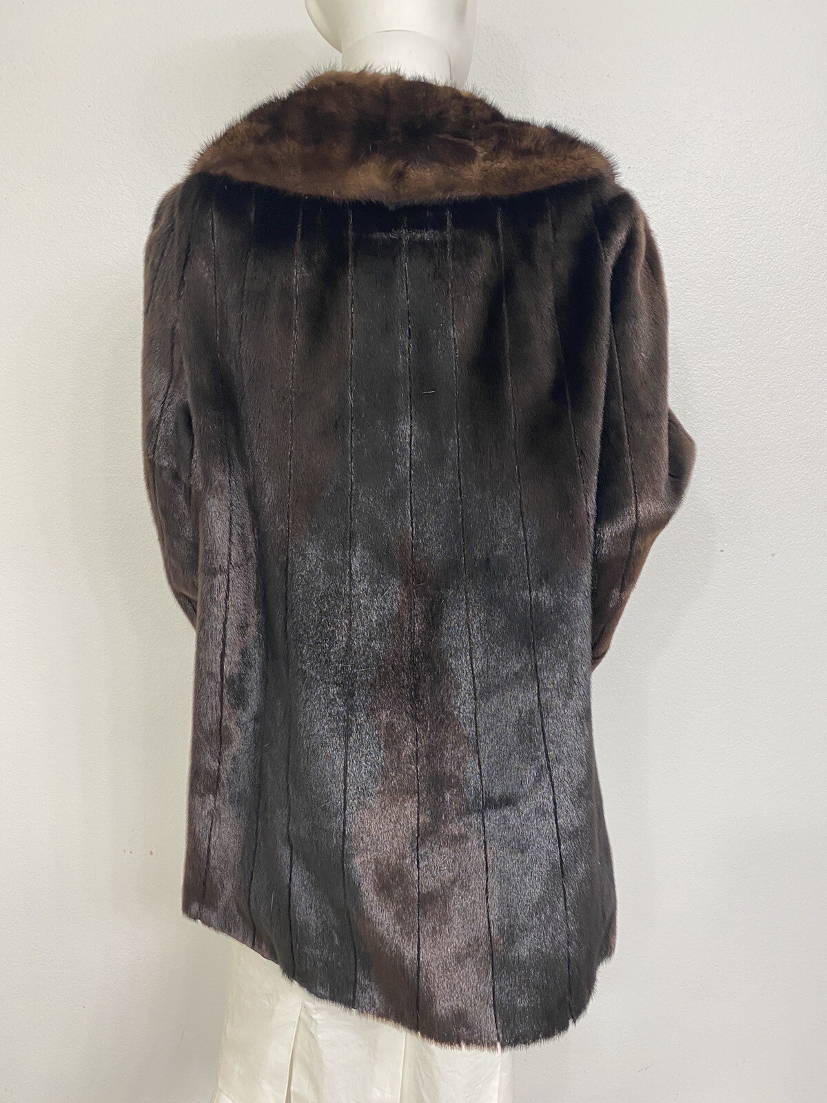 Designer Vintage Mink And Beaver Coat 3/4 Coat Car Coat Fits S/M/L eBay