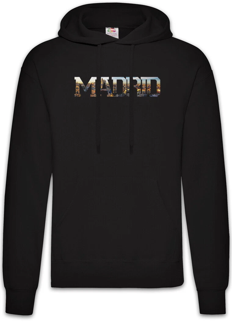 Madrid Hoodie Pullover Skyline City Ciudad Spain Spagna Espagne
