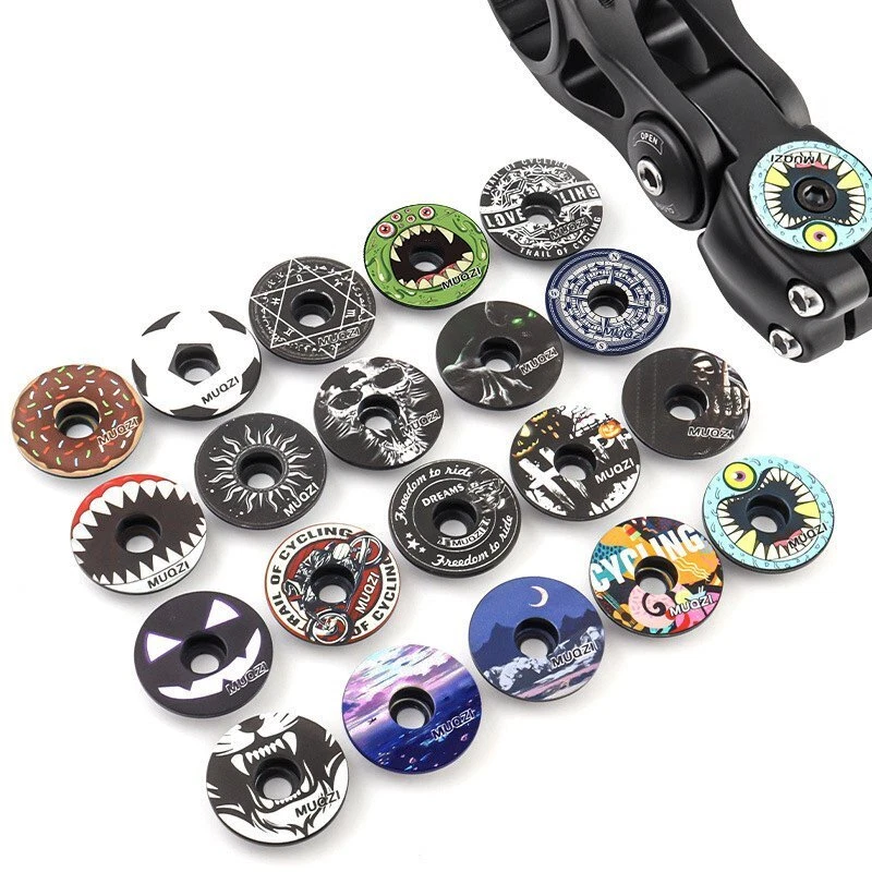KustomCaps Copri Sterzo Teschio – Ahead 1 1/8″ In Alluminio Per Bici (Skull Cycling)