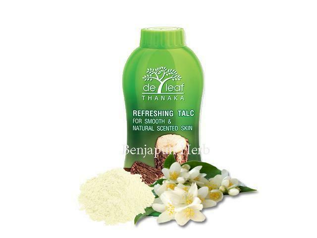 talcum powder on face