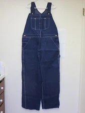 Vtg NWT Sears BIB Overalls Men's 38x32 Blue USA AFL CIO CLC UNION MADE 12559