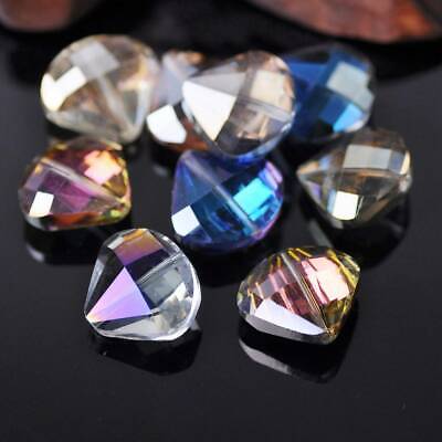 5pcs Big 22mm Hexagon Faceted Crystal Glass Loose Craft Beads for Jewelry Making 