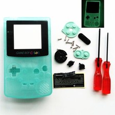 GBC Nintendo Game Boy Color Housing Shell Screen Glow in the Dark GLASS USA 