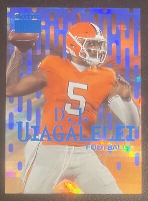 DJ Uiagalelei 2022 Skybox Metal Universe Star Rubies Blue /75 #S-8 - Clemson