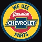 GENUINE CHEVROLET Round Sign Vintage Looking Man Cave Garage Automobilia