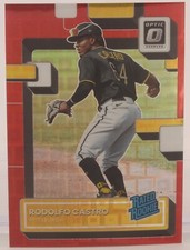 2022 Panini Donruss Optic Baseball Rodolfo Castro #90 Pandora Red 91/99