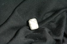 Sterling Silver, Abalone and Mother Of Pearl Ladies Ring, Size 4