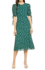 REFORMATION Oakley Midi Dress Annette Green Floral Size 12 $218 NEW