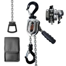 Mini Lever Chain Hoist Come Along 1/2 Ton 1100 Lbs Capacity 10FT Lift