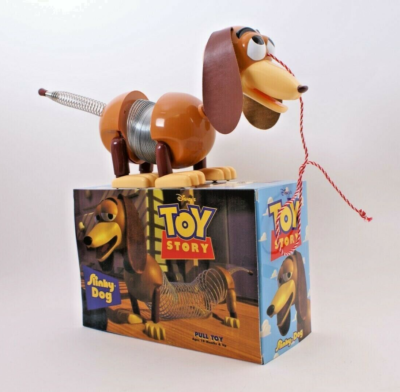 VTG 1995 TOY STORY SLINKY DOG PULL TOY JAMES INDUS DISNEY / PIXAR