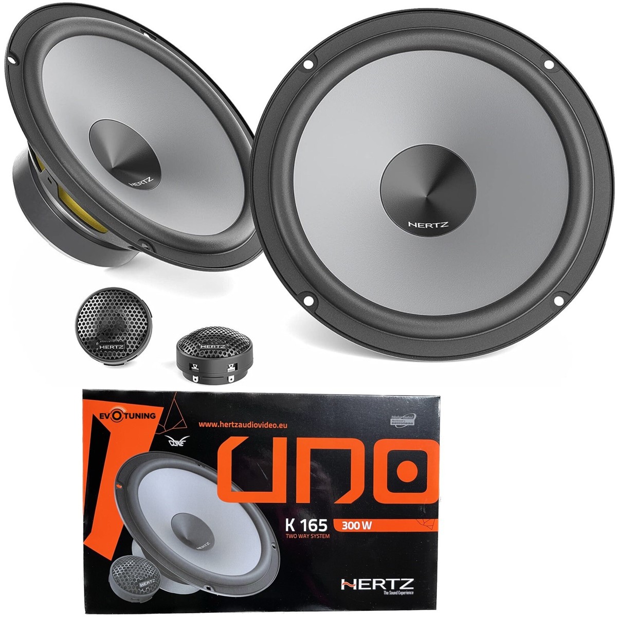 Hertz Uno K165 Komponenten-Lautsprecher – 16,5 Cm, 600 W, Inkl. Einbauset Für Toyota Yaris (01/02–12/06)
