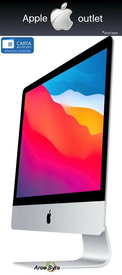 APPLE IMAC 21.5" 2015 SLIM CORE i5 2.8 GHZ SSD 250 GB RAM 8GB IOS MONTEREY