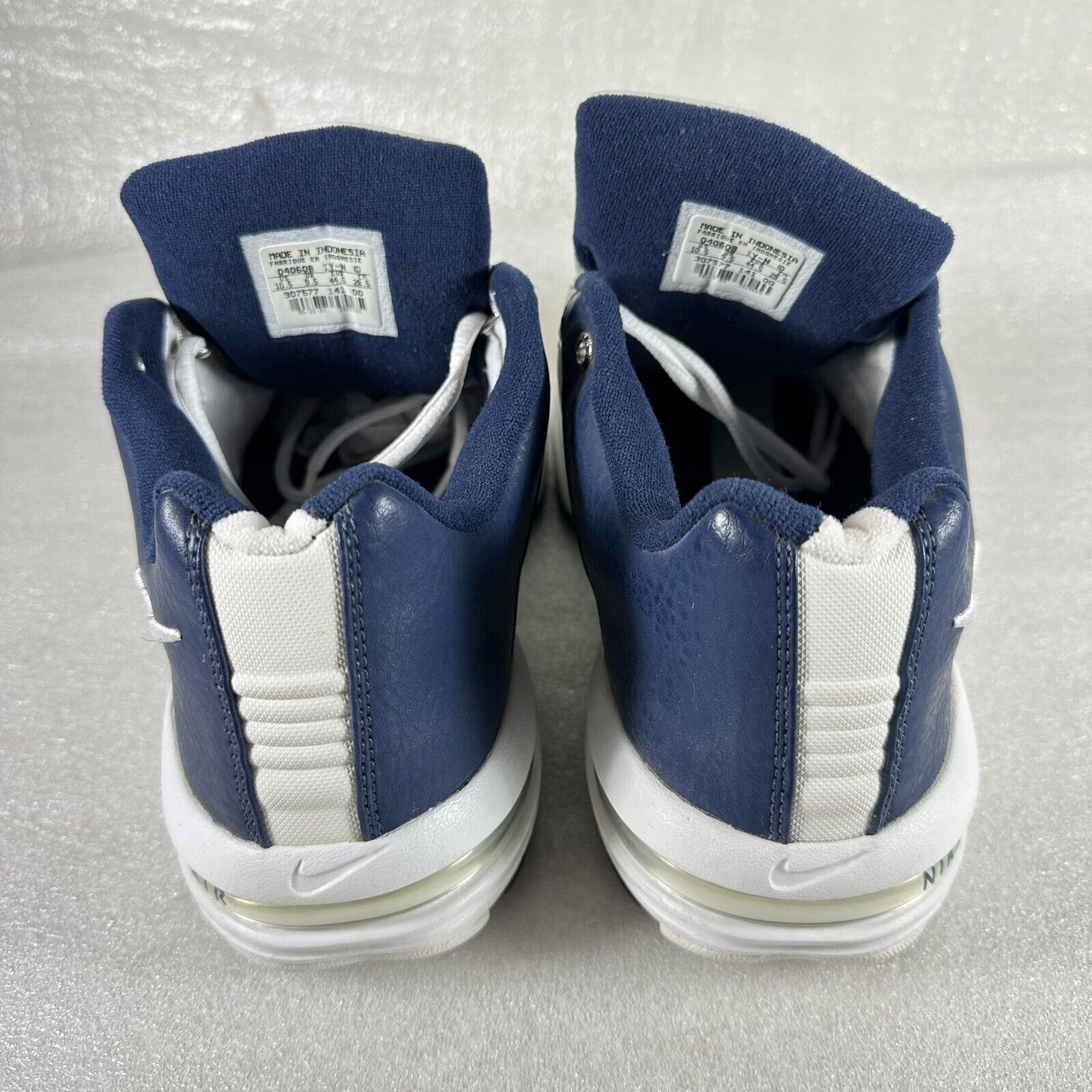 SAOLA Scarpe sneakers casual Nike uomo Air 307577 101 bianco blu misura 10 5 Z17