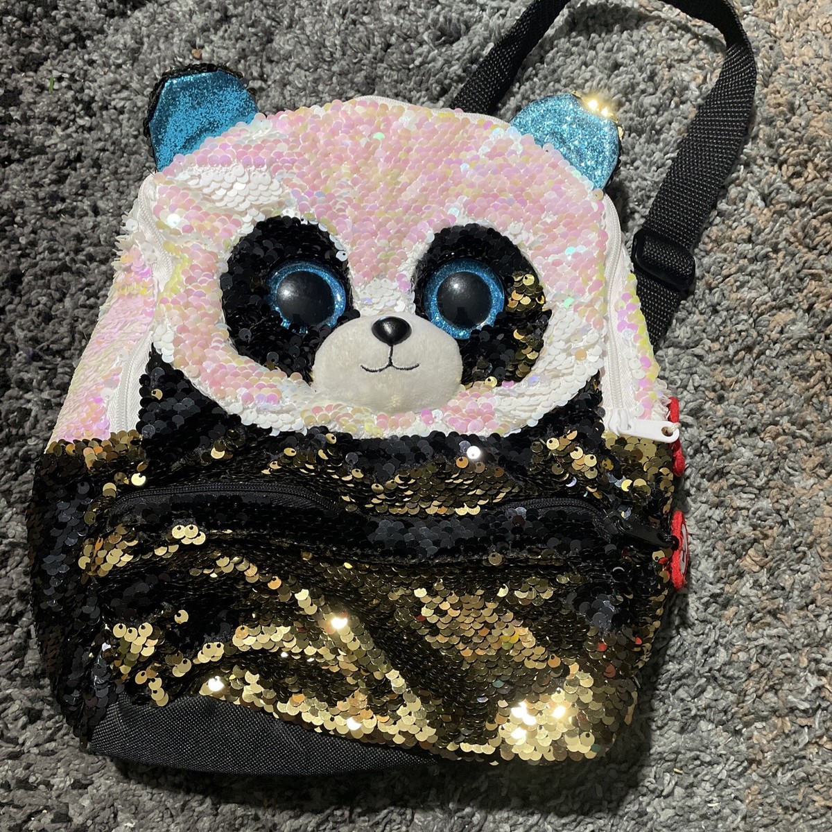 全国宅配無料 Fashion TY Flippy 10 Bear Panda The Bamboo Backpack Sequin その他