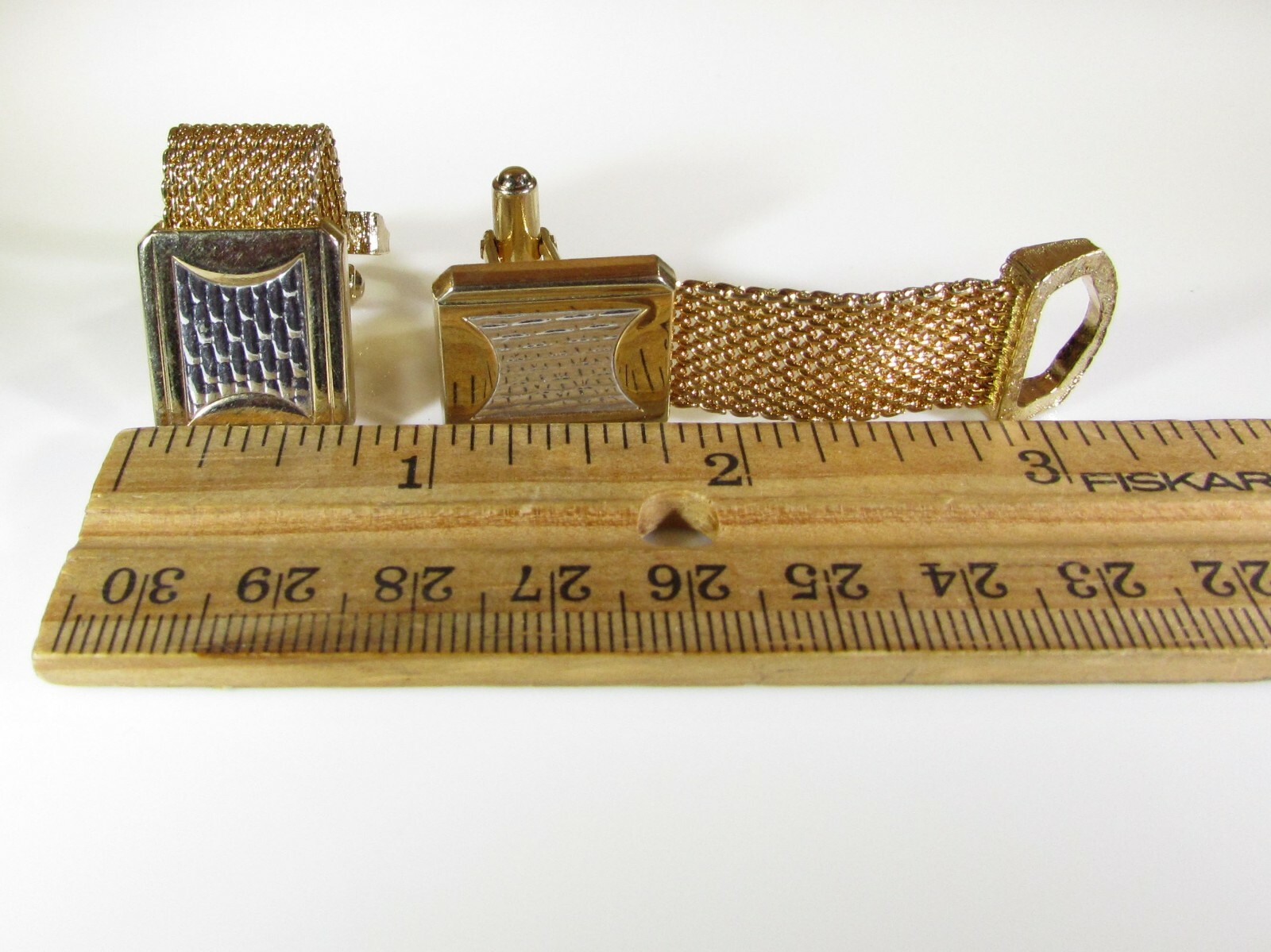 Wrap Cufflinks with Rectangle and Silver Design - image 5