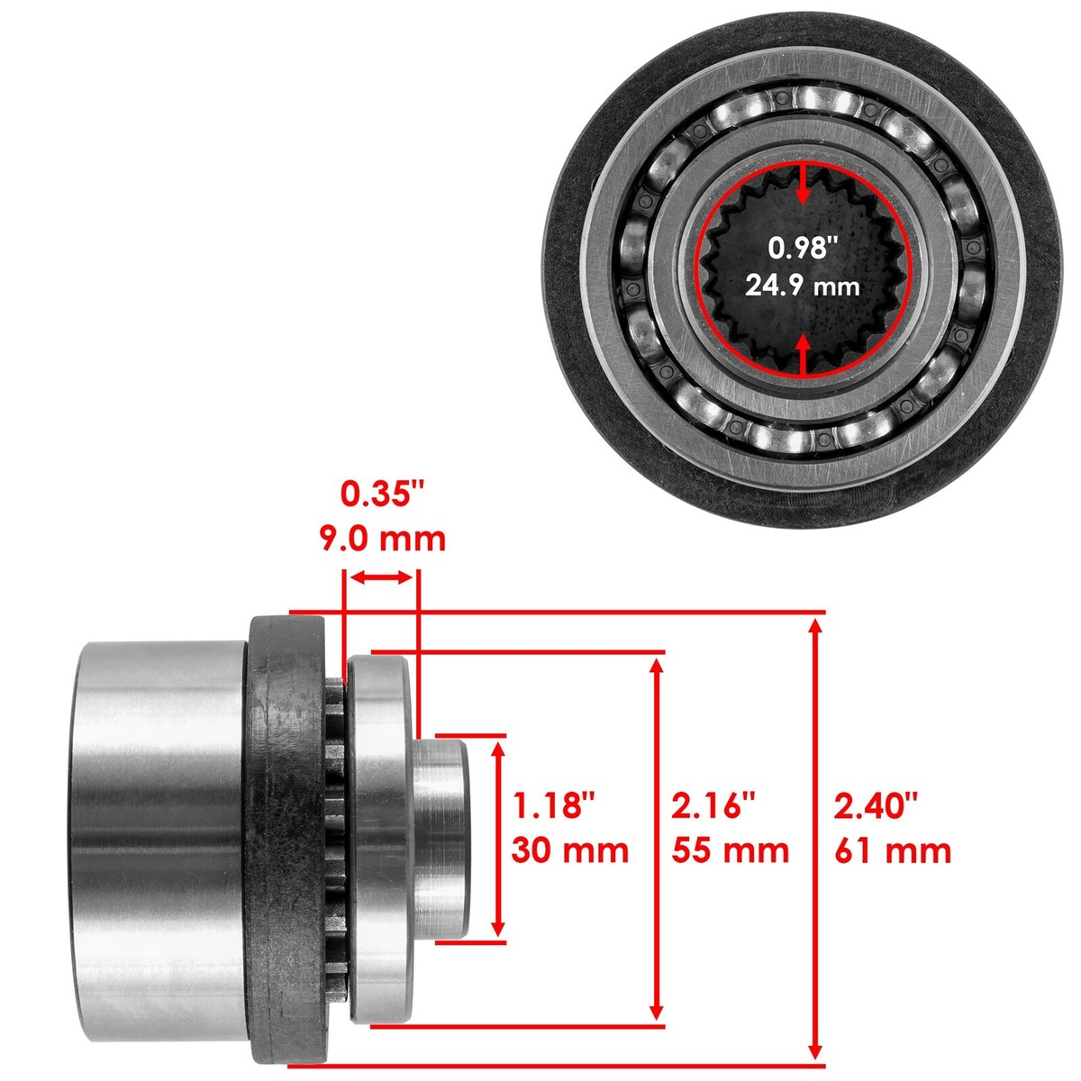 Front Differential OST Output Hub For Polaris 3236672 NEW | eBay