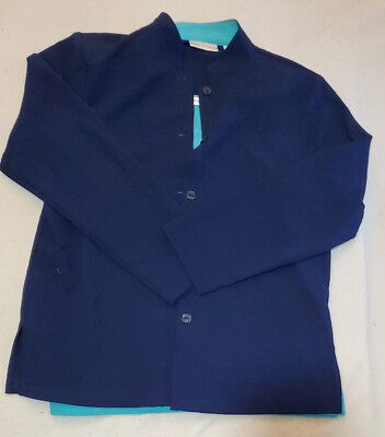 Drapers & Damons Blue 2 Tone Top & Jacket / Shirt Set Sz 8 Medium