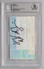 MEGADETH SIGNED SLABBED BECKETT BAS AUTOGRAPHED TICKET BAND FRIEDMAN ELLEFSON
