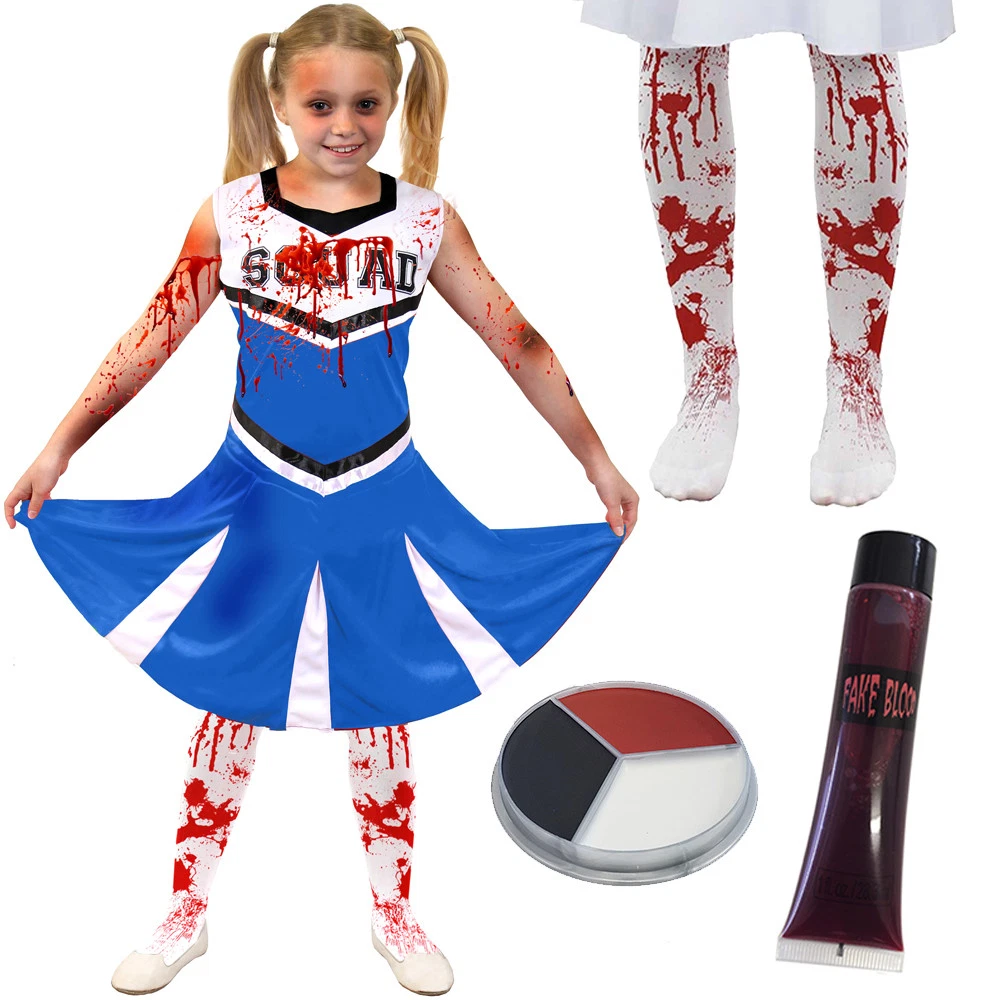 Spooktacular CreationsCostume Da Cheerleader Di Halloween Per Bambine, Costume Da Cheerleader Zombie Per Bambini, Vestito Da Leader Spaventoso Per - Foto 2