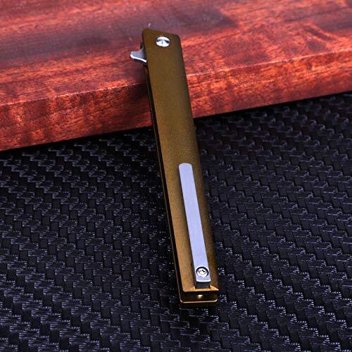 GP035 Small Slim Folding Pocket Flipper Knife, 3.5 inches D2 Drop Point Blade... - Picture 5 of 6