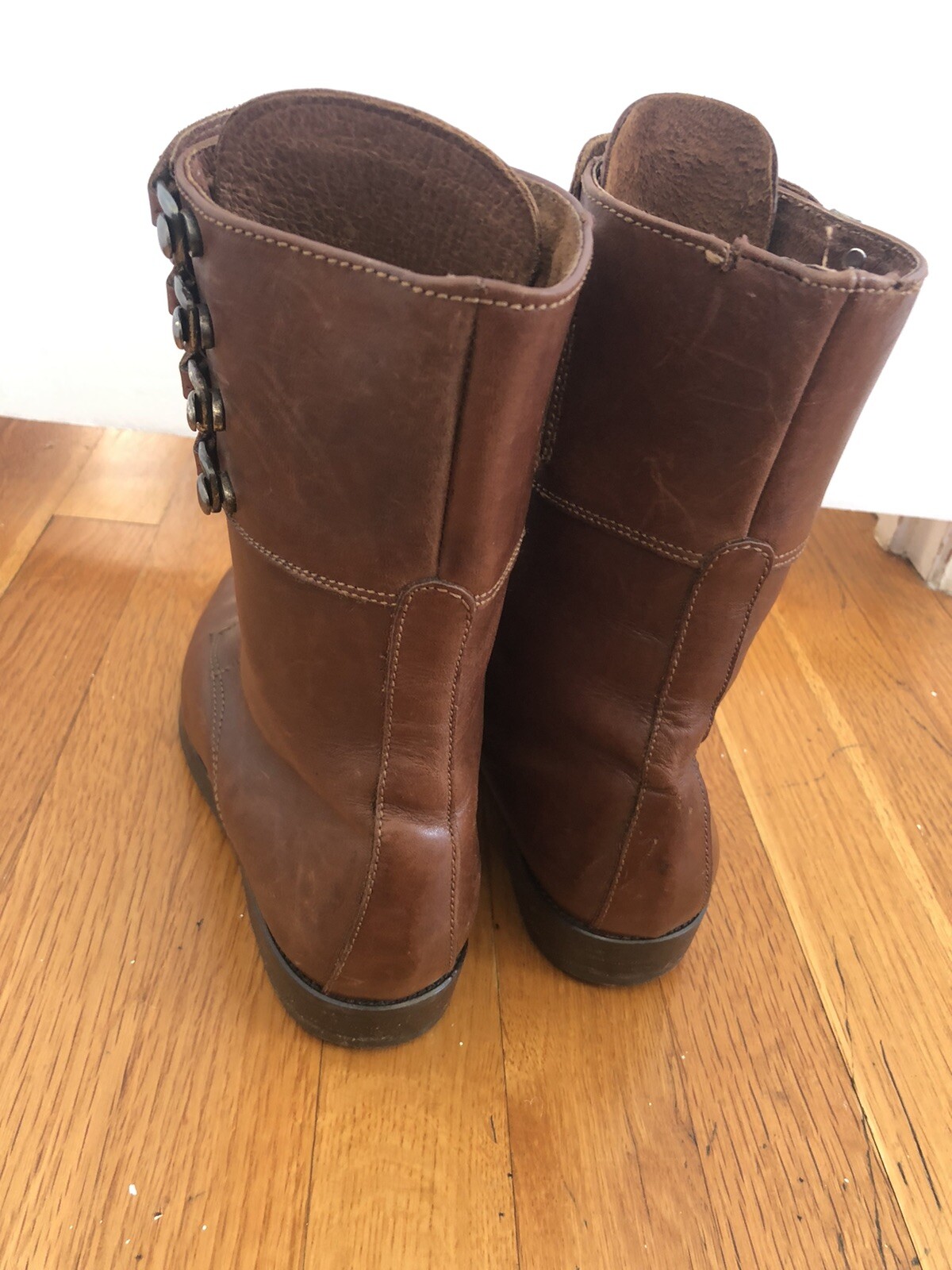 Euroflex Brown Boots Lace Up W/ Monk Strap US Size 6.5/European 39 Made in Italy