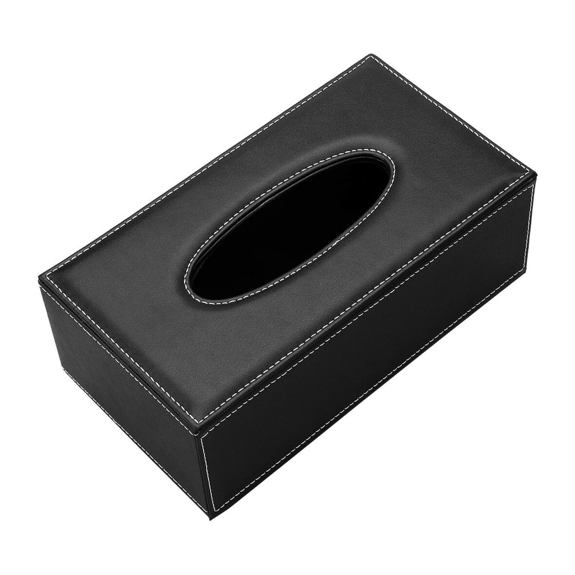 Rectangular PU Leather Tissue Box Toilet Holder Cover Paper Case Home