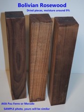 Bolivian Rosewood 2 x 2 x 12 DRIED 3 PACK 