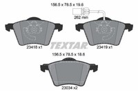 Textar 2341801 Textar Bremsbelagsatz, Scheibenbremse FüR Ford Seat VW