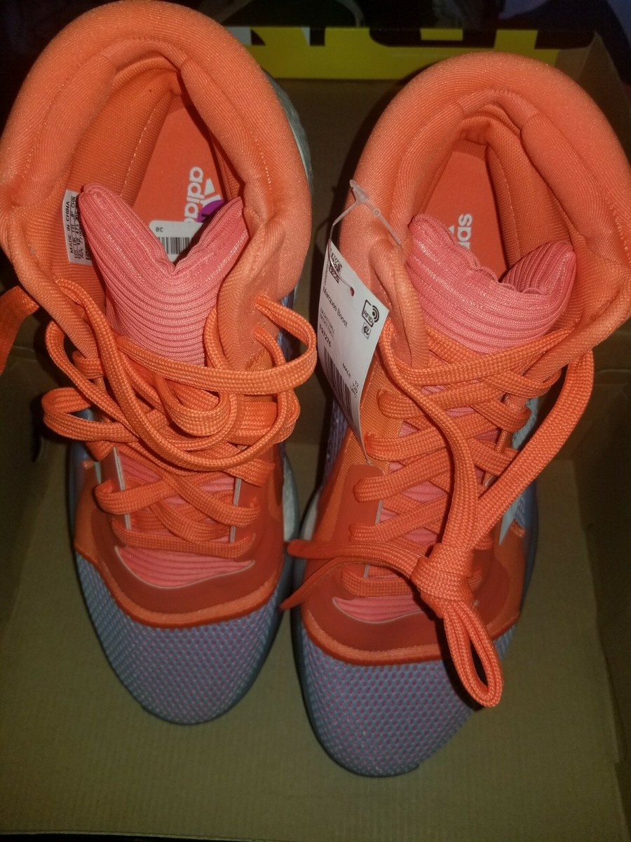 Adidas Marquee Boost Hi-Top Coral Reef Basketball Sneakers