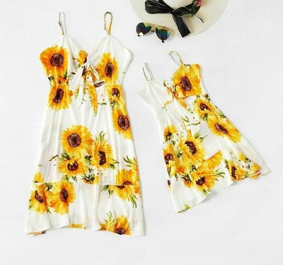 mother daughter sunflower outfits