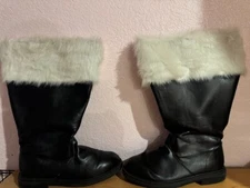 Pleaser Funtasma Christmas Mid Calf Fur Trim Cuff Santa Boots Adult Men L
