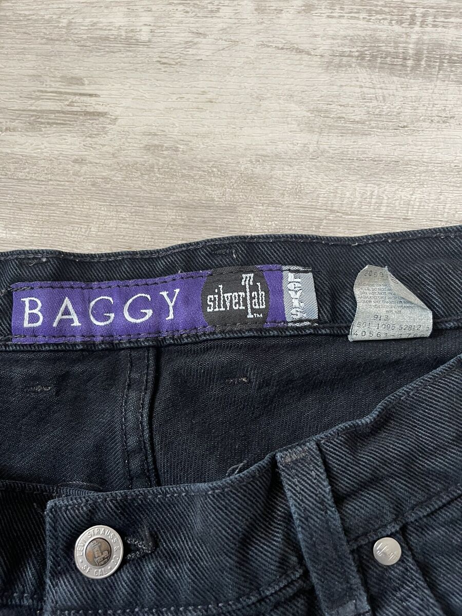 Vintage Mens Levi's Silvertab Purple Label 90's Baggy Black Vintage Mens Levi's Silvertab Purple Label 90's Baggy Black