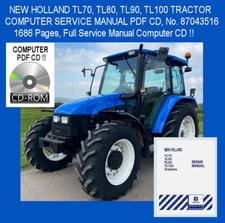 New Holland TL70, TL80, TL90, TL100 manuale riparazione trattore PDF computer CD