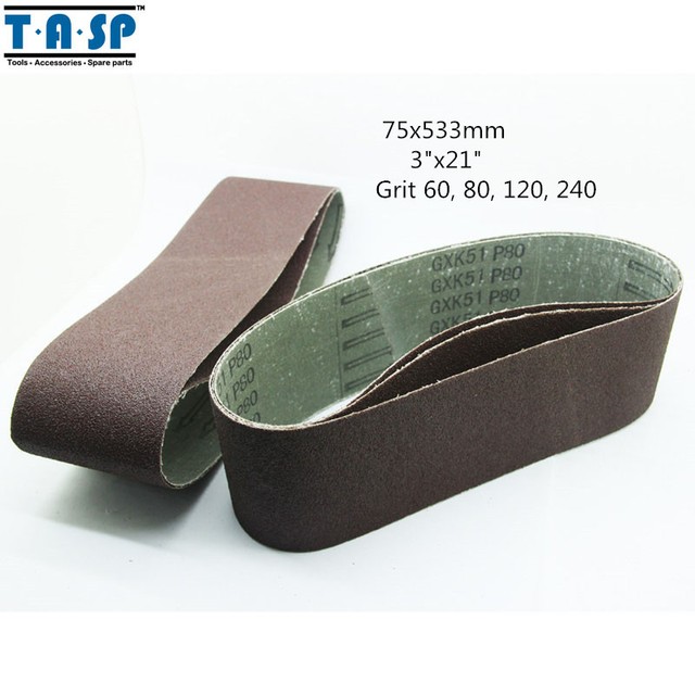 5PC Sanding Belts 3"x21" Grit 60 80 120 240 Sander papper 75x533mm eBay
