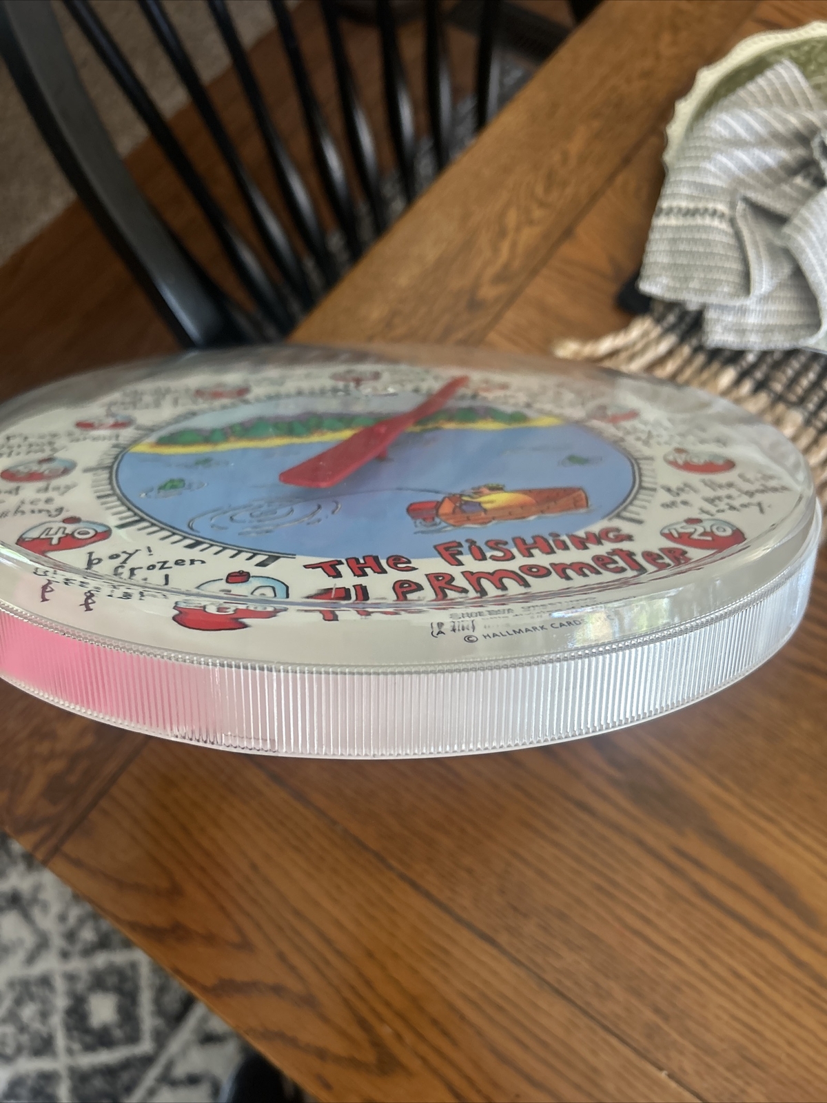 Vintage Shoebox Greetings The Fishing Thermometer Outdoor Thermometer