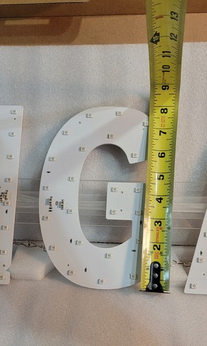 Zigarren Schild LED Licht buchstabiert 32" x 8" mehrere Farben Einstellungen hängen Kette Stecker - Bild 15 von 16