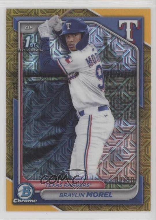 2024 Bowman Chrome Mega Box Gold Mojo Refractor 13/50 Braylin Morel #BCP-192 7c7