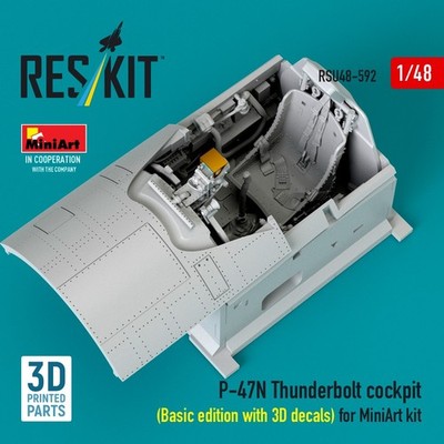 P-47N cockpit (Basic edition with 3D decals) for MiniArt  1/48 ResKit RSU48-0592