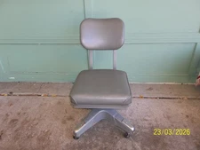 Rare Vintage Mid Century Chromcraft Industrial Rolling Tanker Office Desk Chair